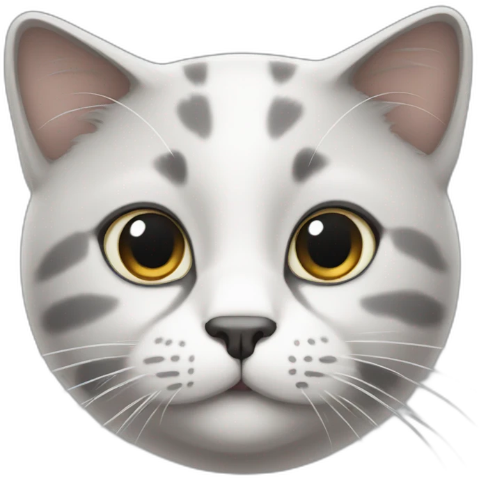 white and gray forehead cat emoji