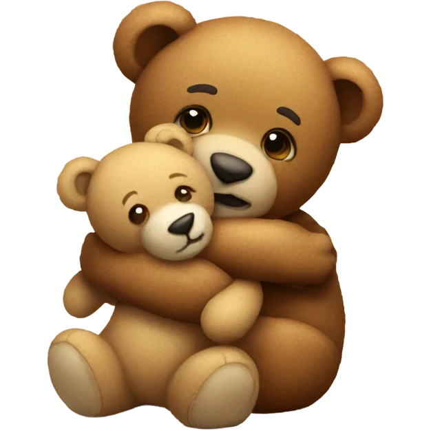 Teddy hugging another teddy emoji