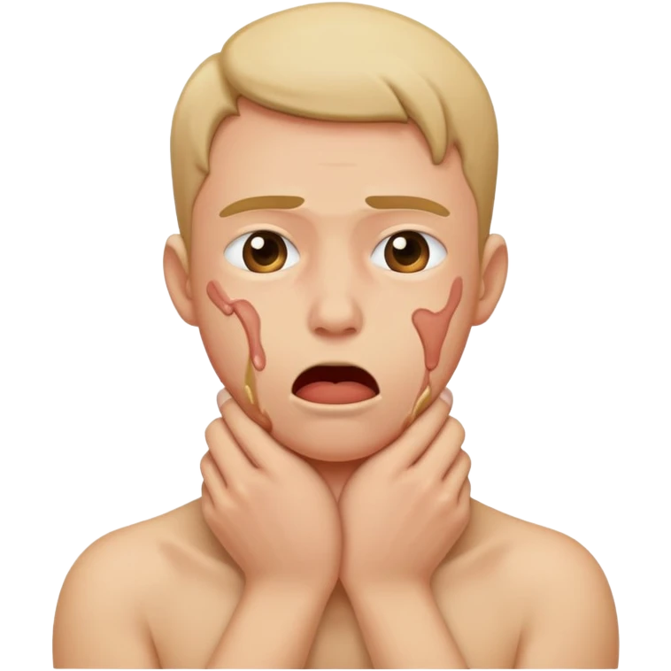 Person chocking themselves emoji