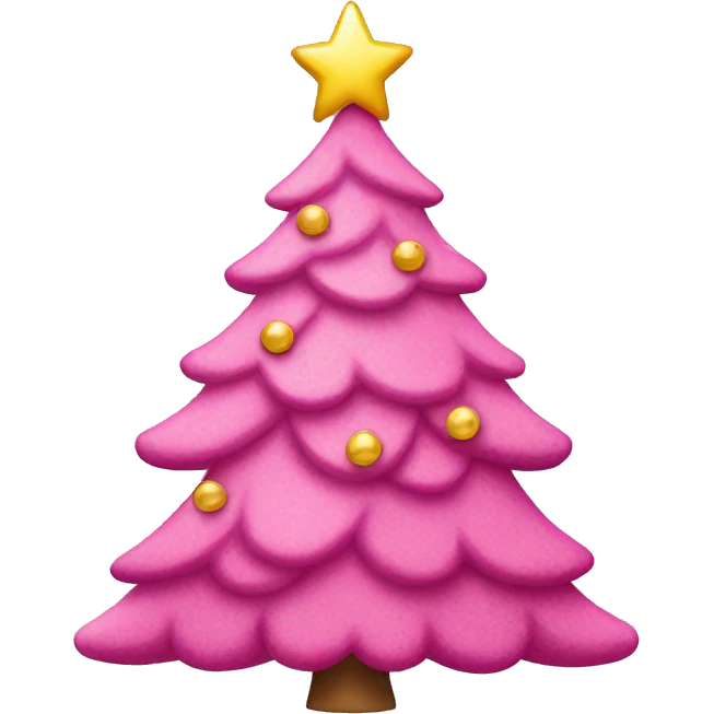 Pink Christmas tree  emoji