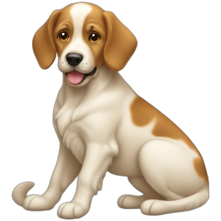 Chat sur chien emoji