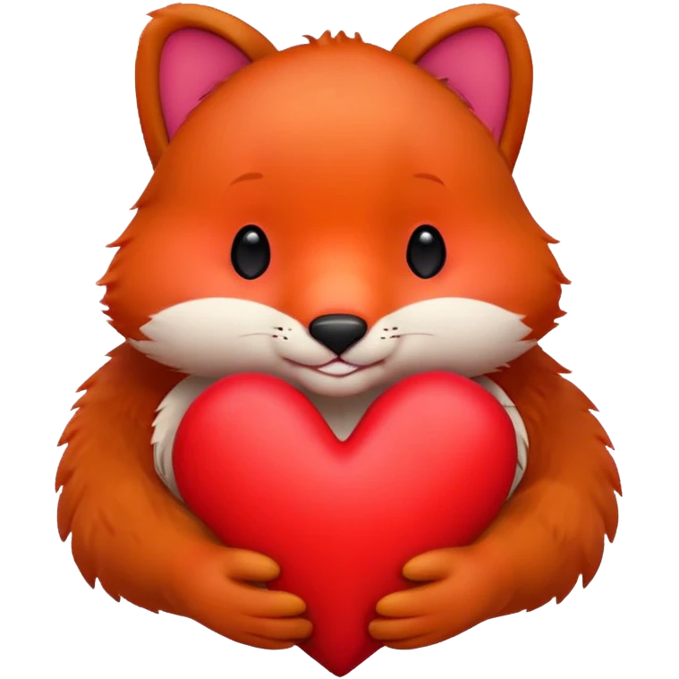 Animals holding heart emoji