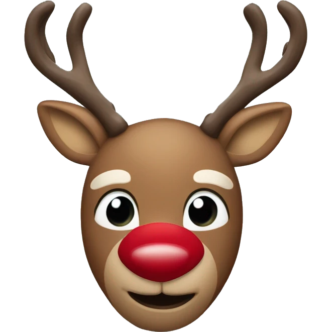 Rudolph the red nose reindeer emoji
