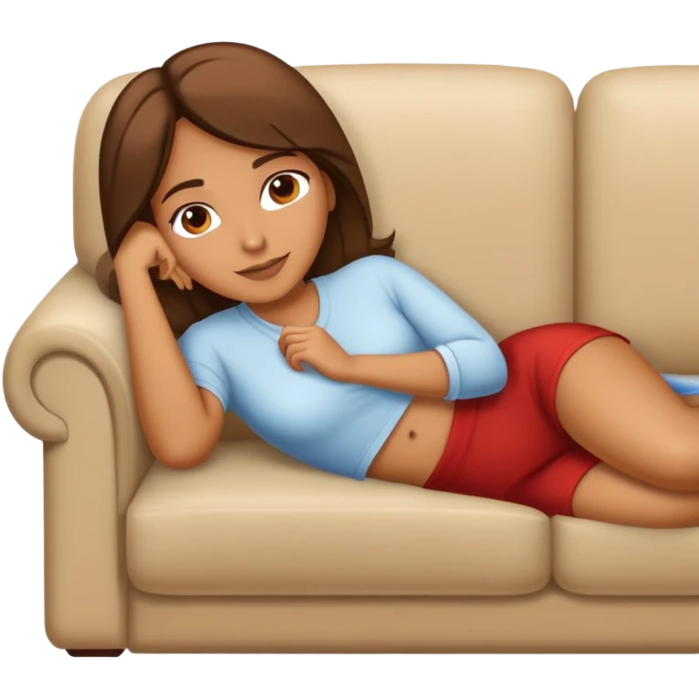woman laying on a couch emoji