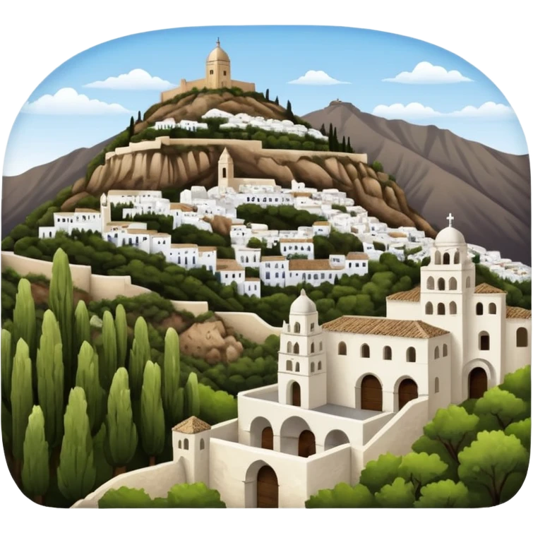 El Albaicín y el Sacromonte of granada, spain  emoji