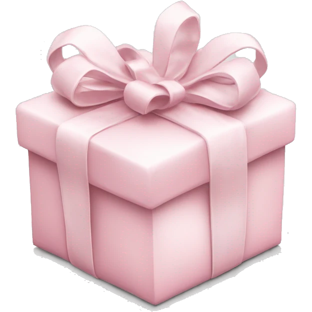 Light pink Christmas gifts under a white Christmas tree  emoji