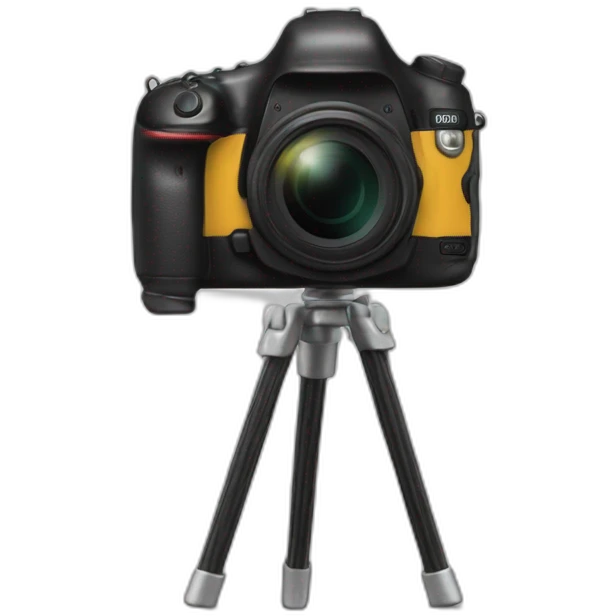 the back side of the camera is on legs emoji
