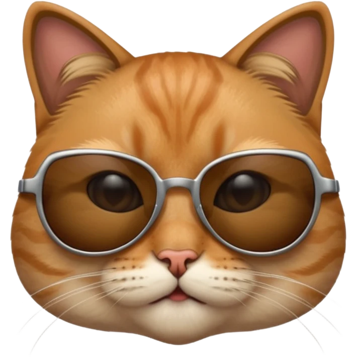 cat wearing sunglasses, simple and expressive emoji