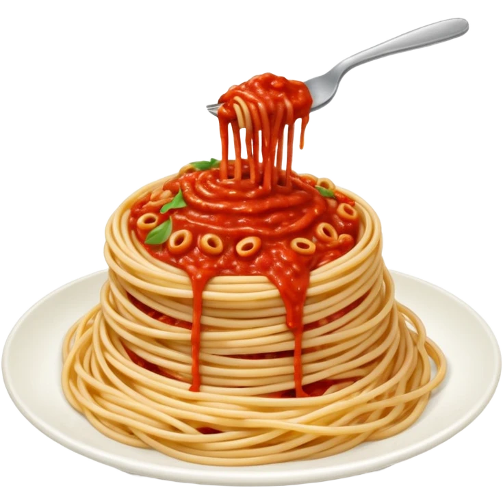 spaghetti all'assasina, sauce mixed into the spaghetti emoji