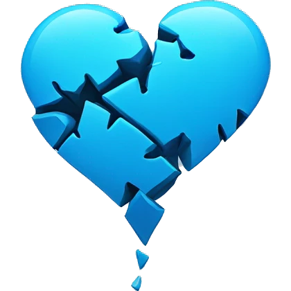 Broken blue heart emoji