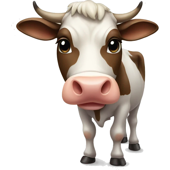Cow with bow emoji