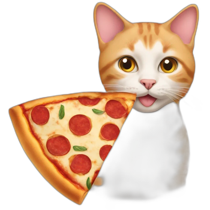 Cat pizza emoji