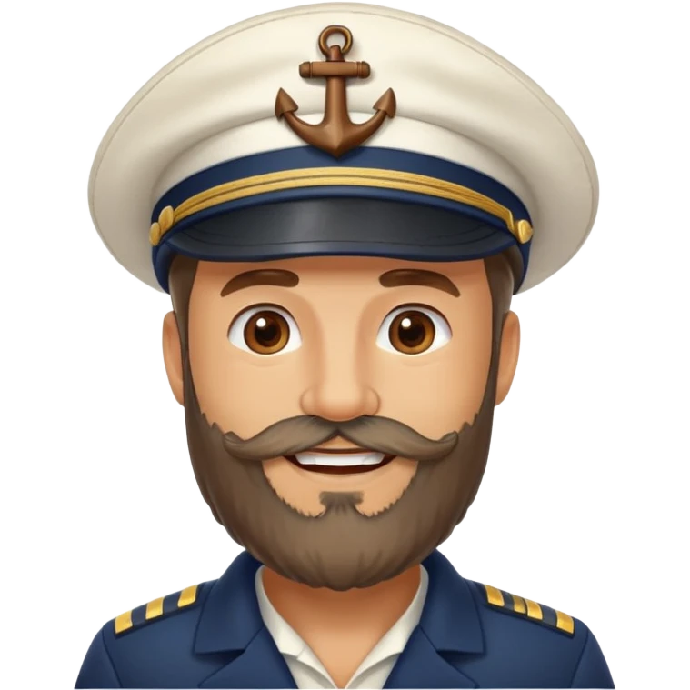 nautical ship captain with hat and beard emoji
