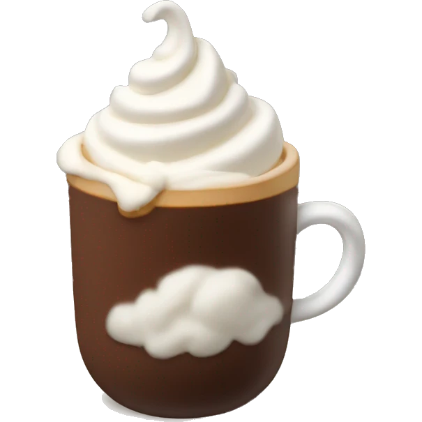 Hot chocolate with whipped cream  emoji
