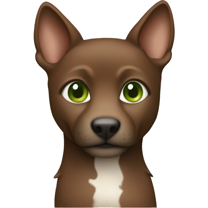 brown color animal with khaki green eyes emoji