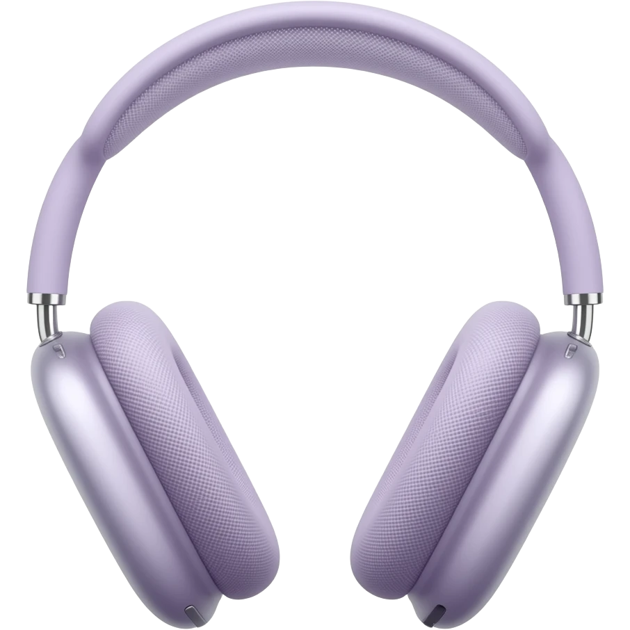 Gere um emoji de um AirPods Max lilás emoji