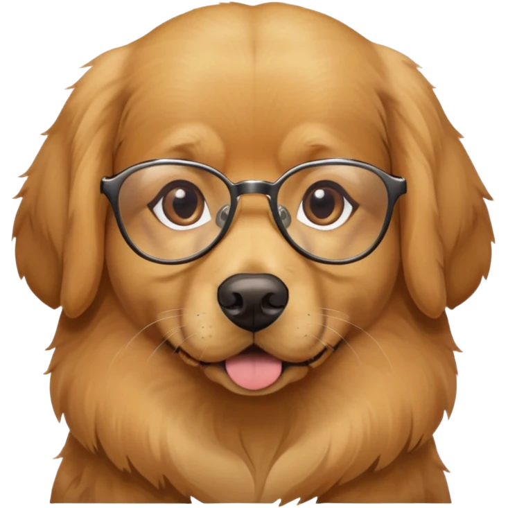 Dog wear glass emoji