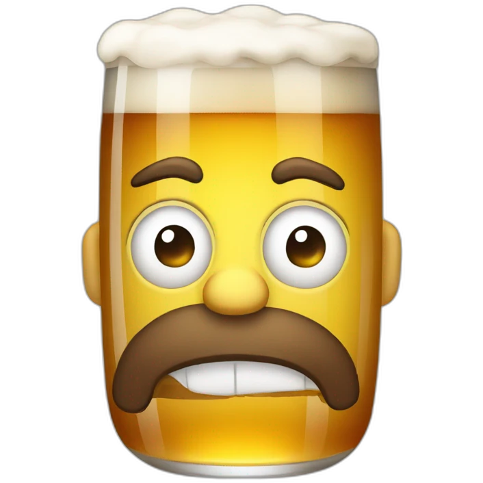junk face glass of beer emoji emoji