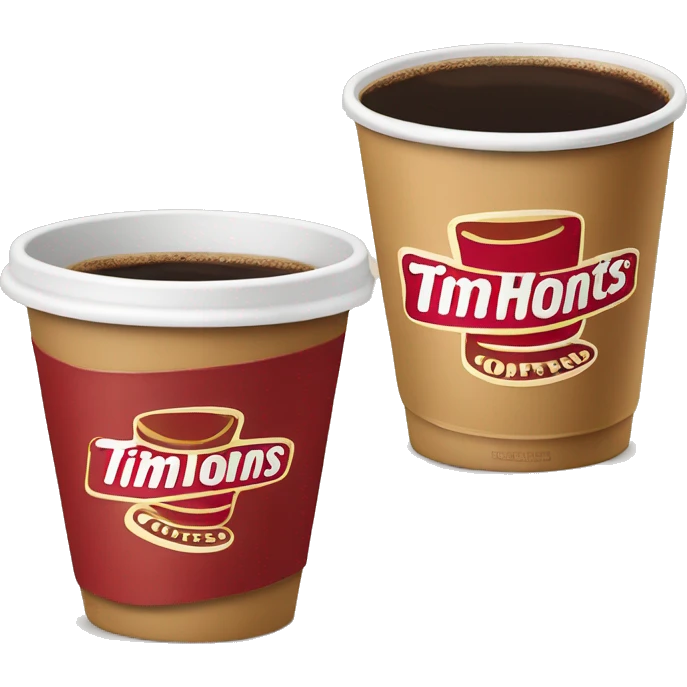 “Tim Hortons coffee cup with iconic logo.” emoji
