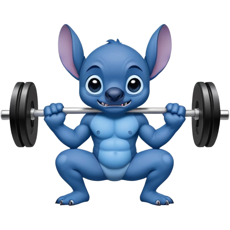 Stitch squatting bar emoji