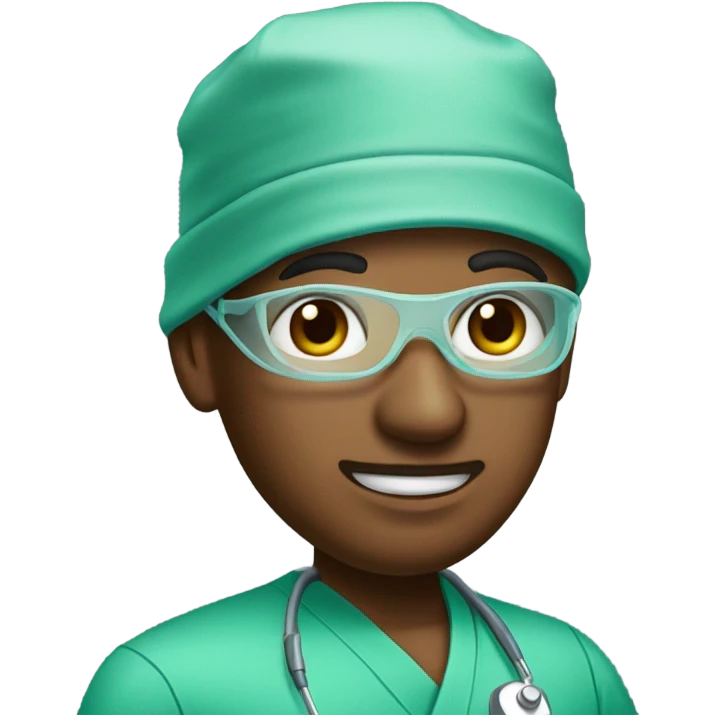 Plastic surgeon in green uniform emoji