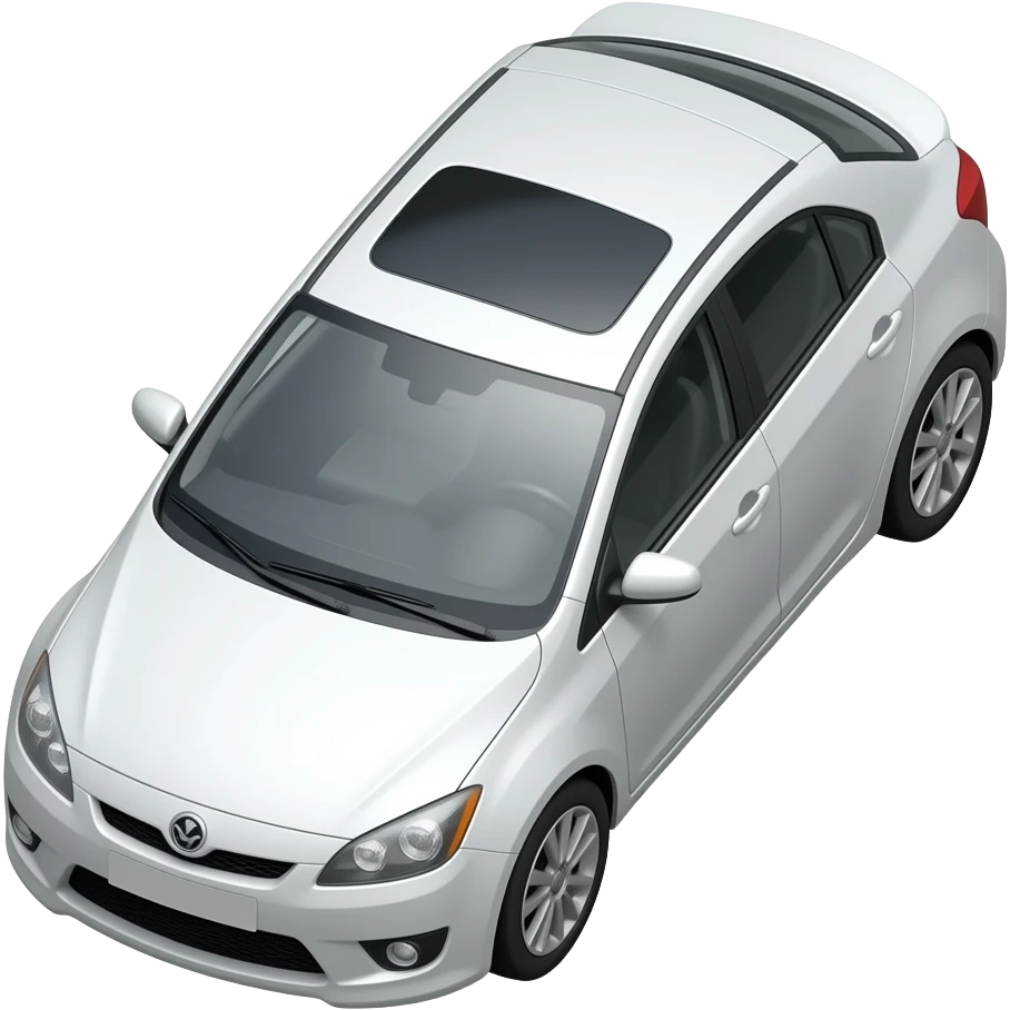 White 2009 hatchback top emoji