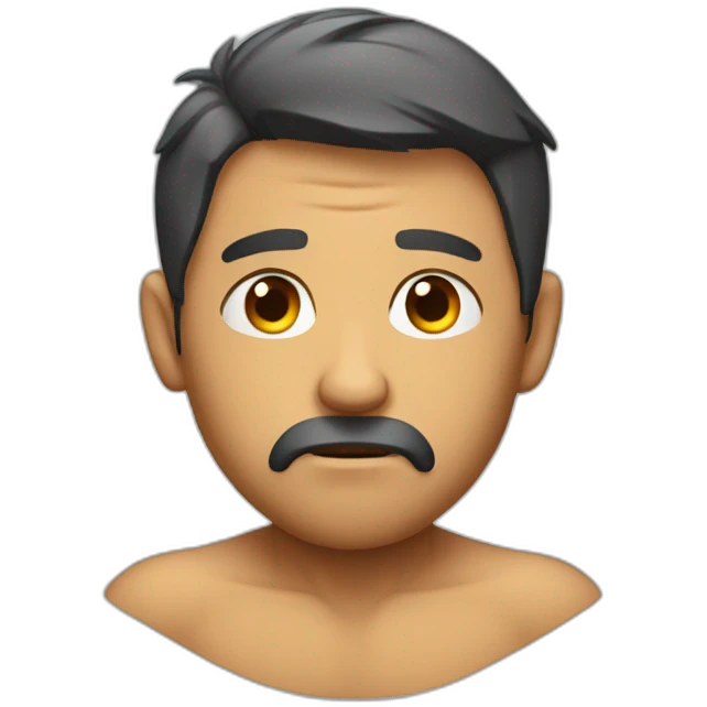 sad abs man emoji