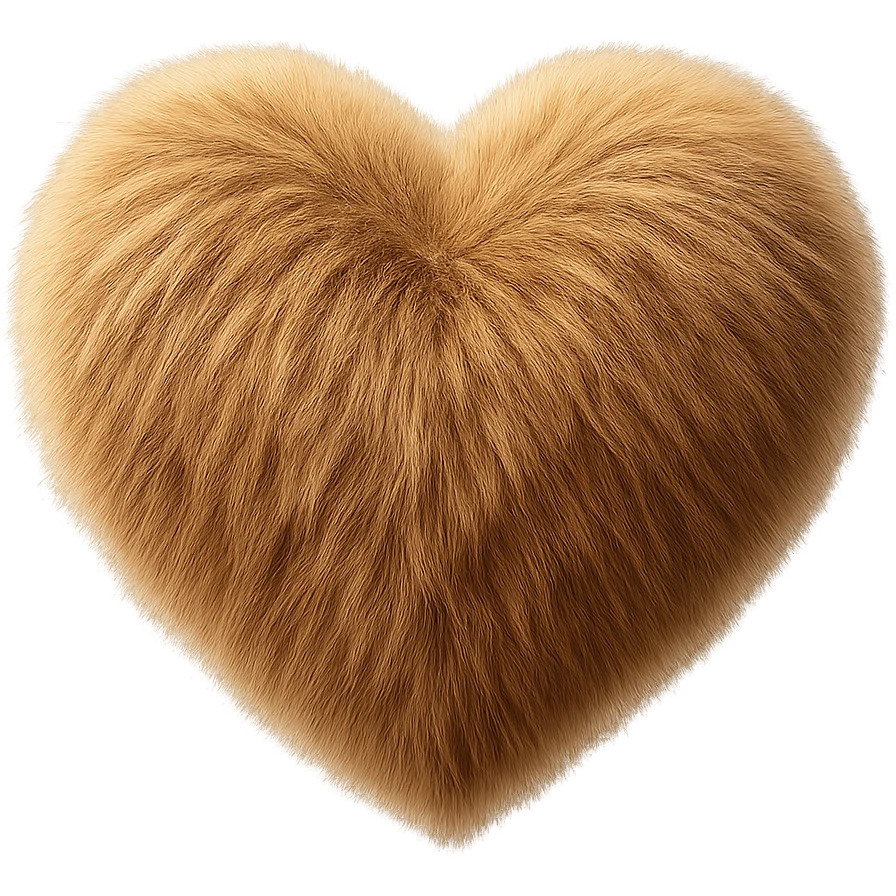 heart with a fluffy fur texture emoji