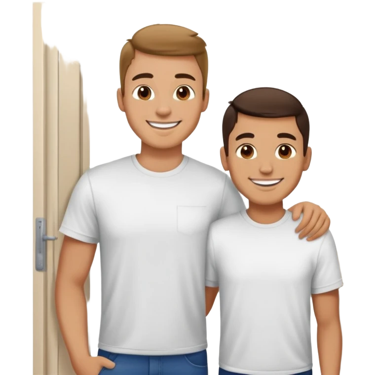Two guys at the door  emoji