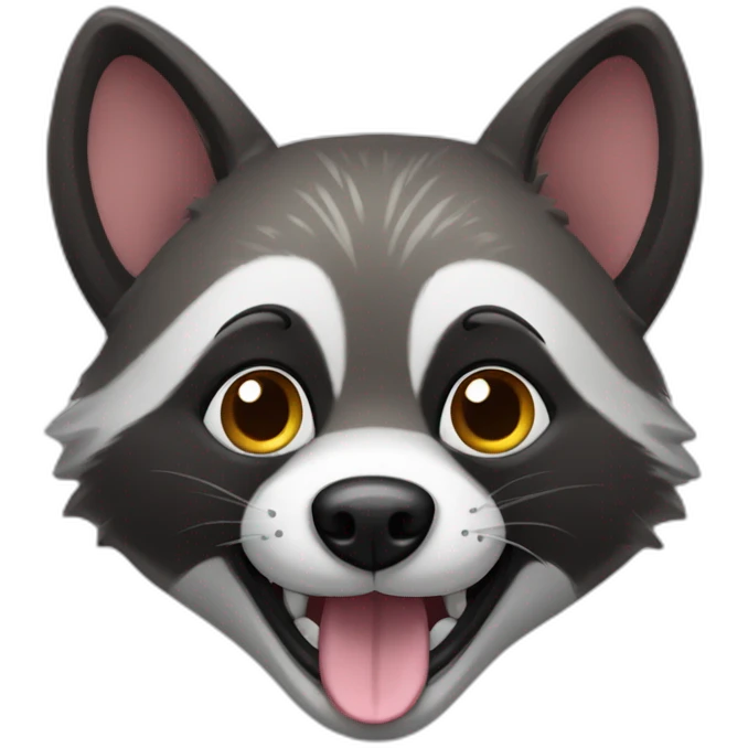 happy-racoon-dog emoji