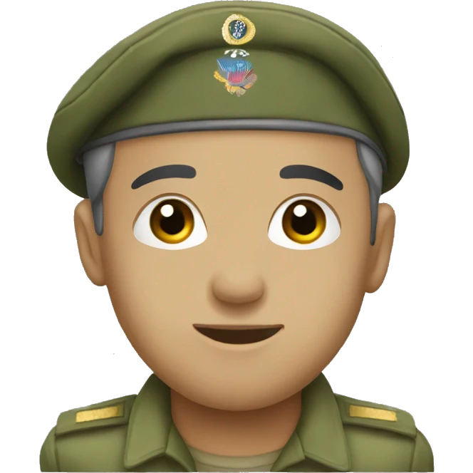 military service cap emoji