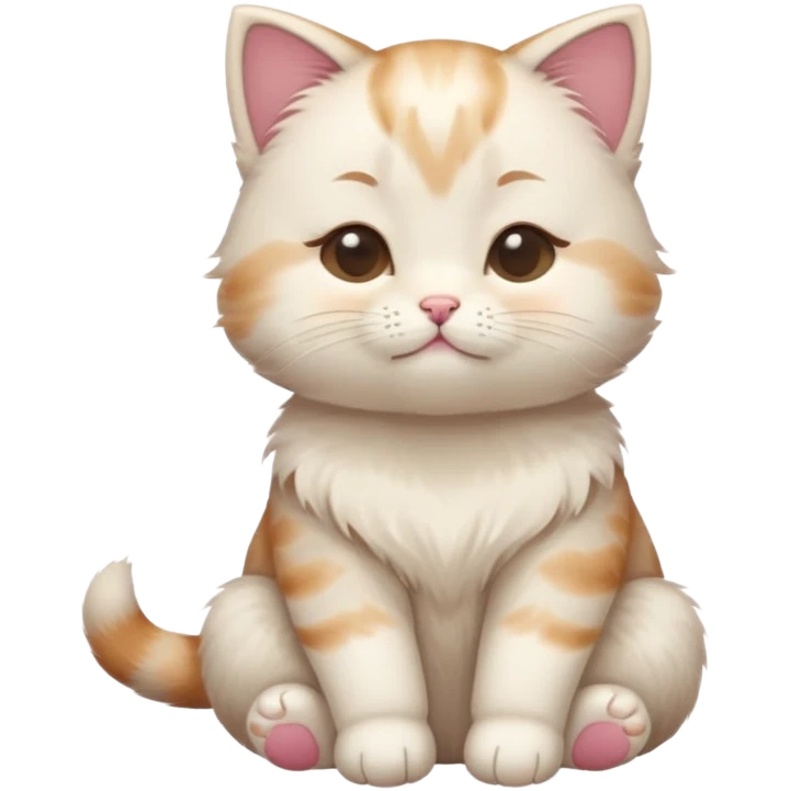 Meimei kitten sitting with eyes closed emoji