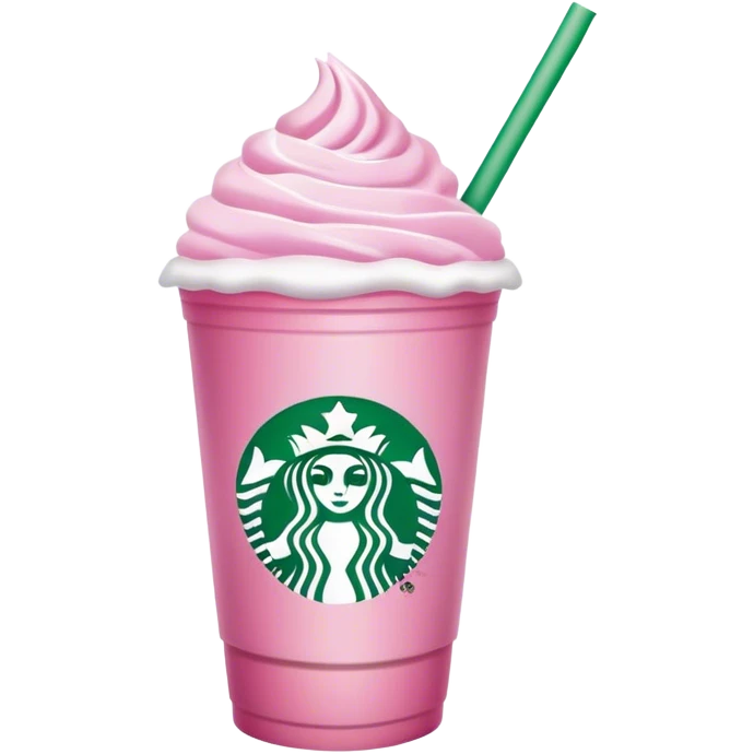 starbucks cup pink drink with cold foam emoji