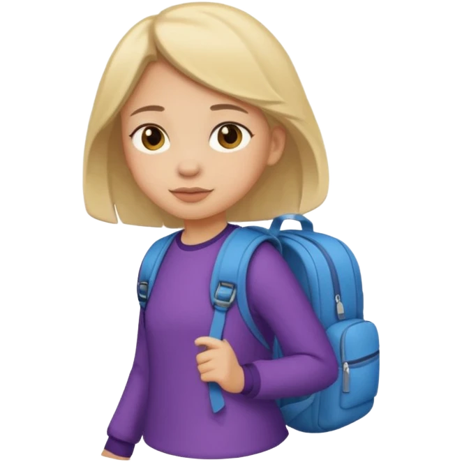 دختری که از مدرسه میاد emoji