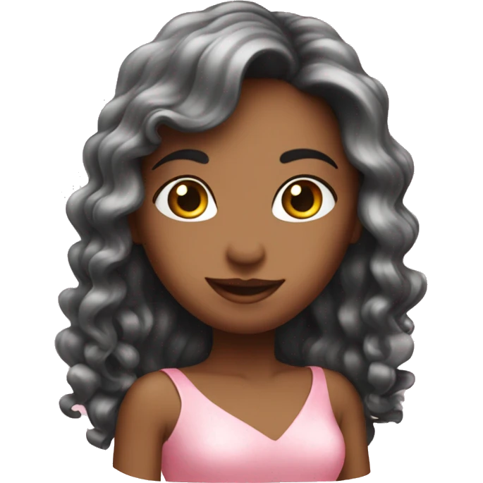Coquette pink heart emoji
