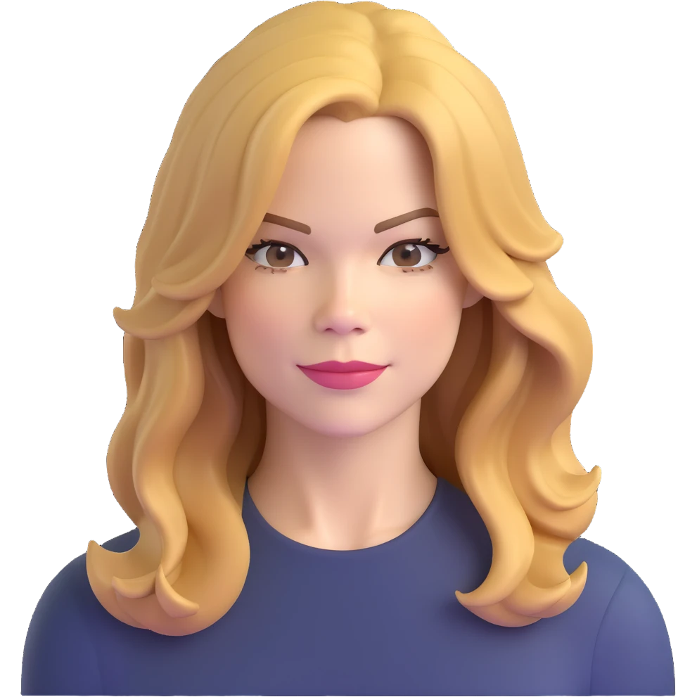 Michelle Monaghan with honey blonde hair, female actress portrait emoji