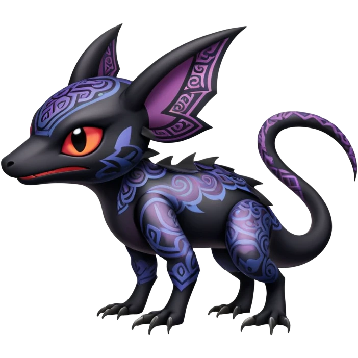 Shiny Epic Badass Gothic Noibat-Salandit-Litten-Hybrid emoji