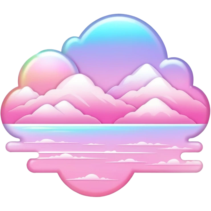  White-pink-Iridescent-aesthetic-scenery-Decoration emoji