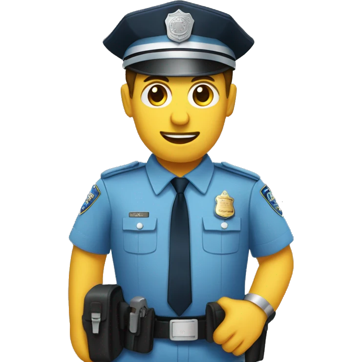 Policía deteniendo a un conductor de auto emoji
