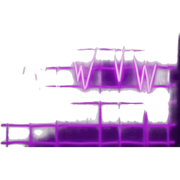 neon purple EKG emoji