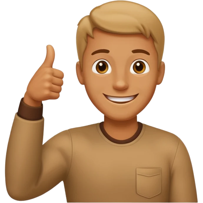 man giving a thumbs-up emoji