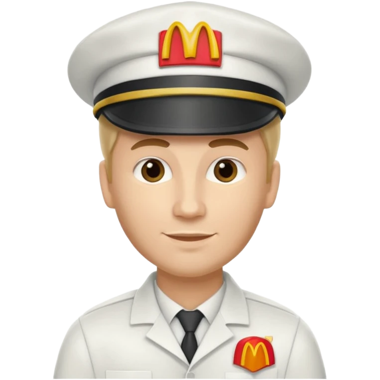 caucasian male McDonald's worker emoji