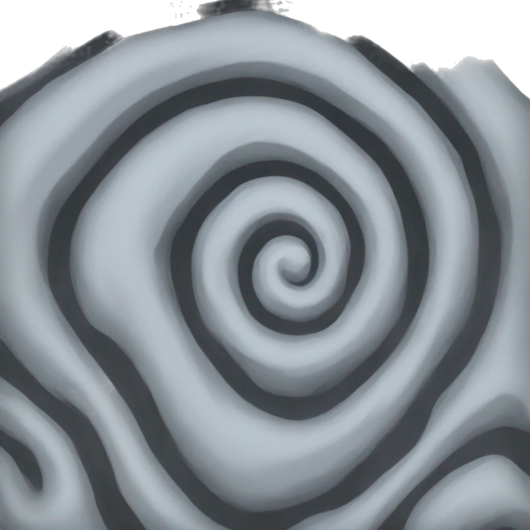 Super gray rock swirl emoji
