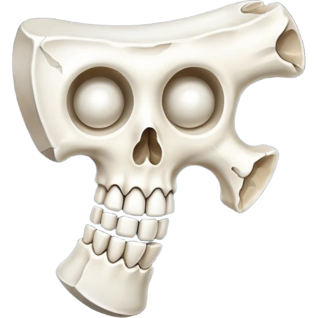 bone broken in half emoji