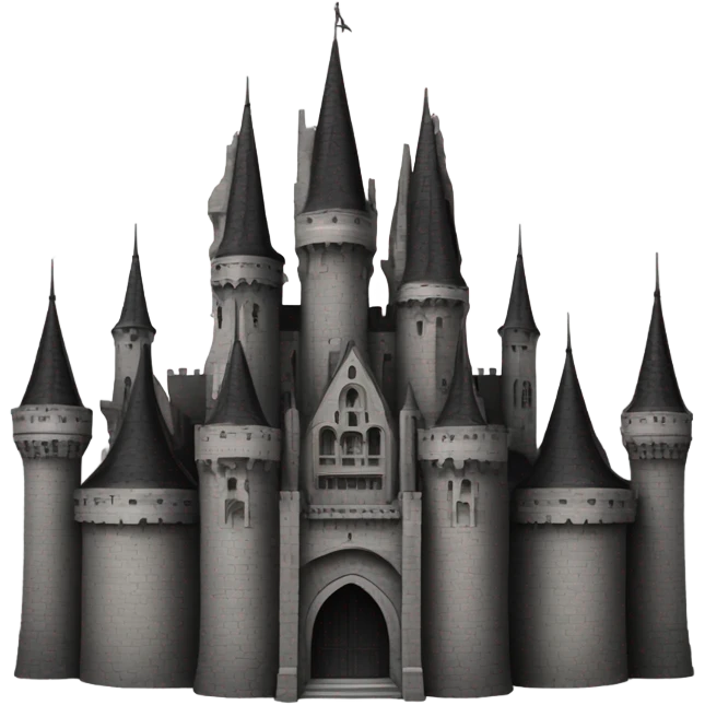 gothic castle in black emoji