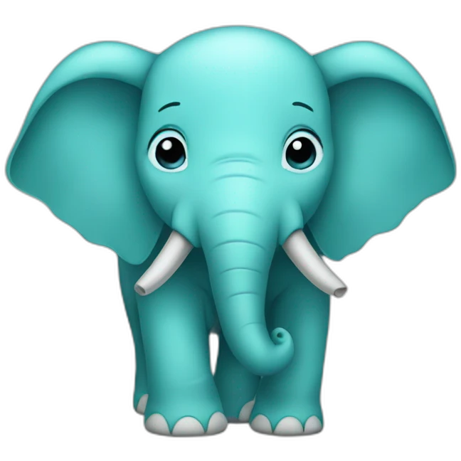 cyan elephant emoji