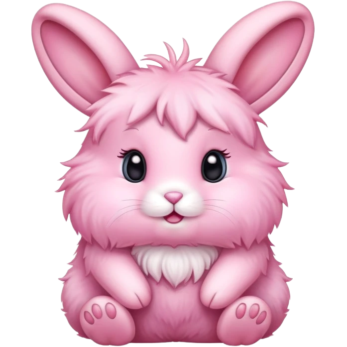 cute pink bunny emoji