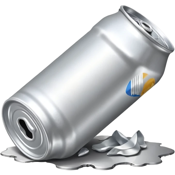 beer can lying on the ground emoji