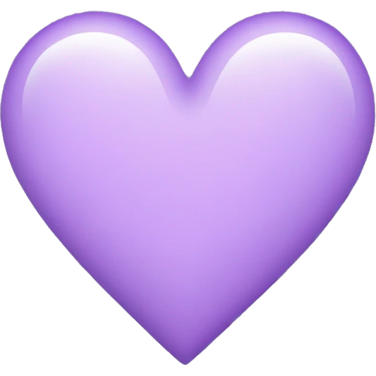 Heart emoji with light purple color emoji
