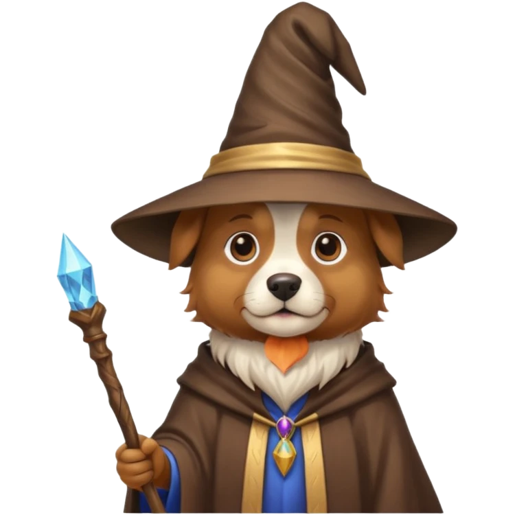 Dog wizard emoji